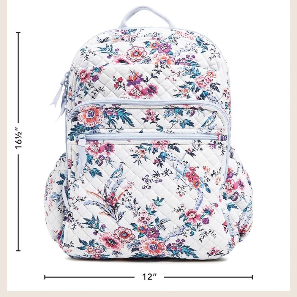 Vera Bradley Women's Cotton XL Campus Backpack in Dreamer Paisley - Picture 10 of 10